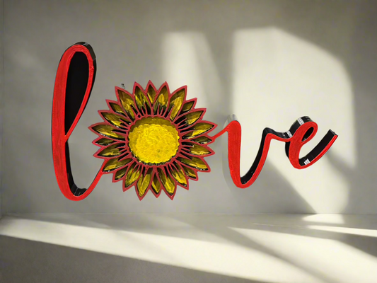 Love Sunflower Wall Art